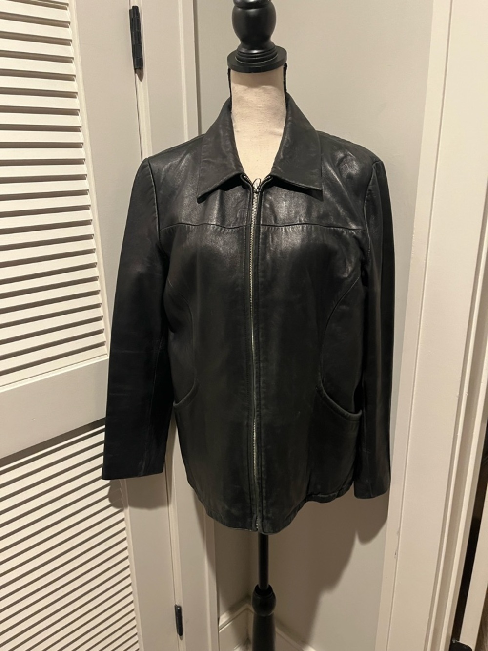 Nine West Black Quilted Jacket with Label Detail